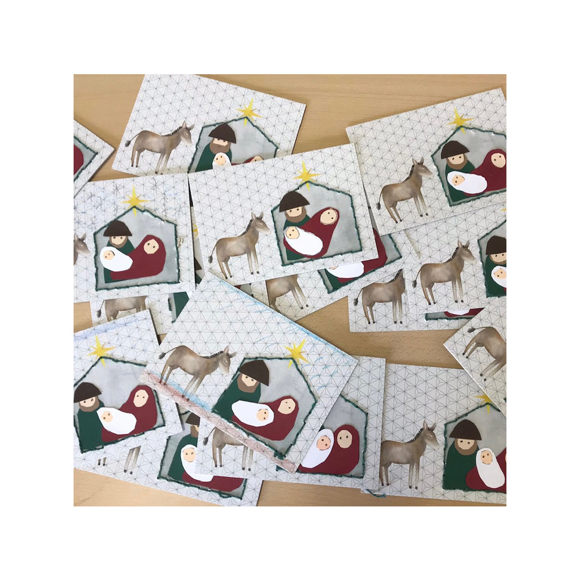 Prickeln und Sticken - Weihnachtskarten gestalten für 25 Personen