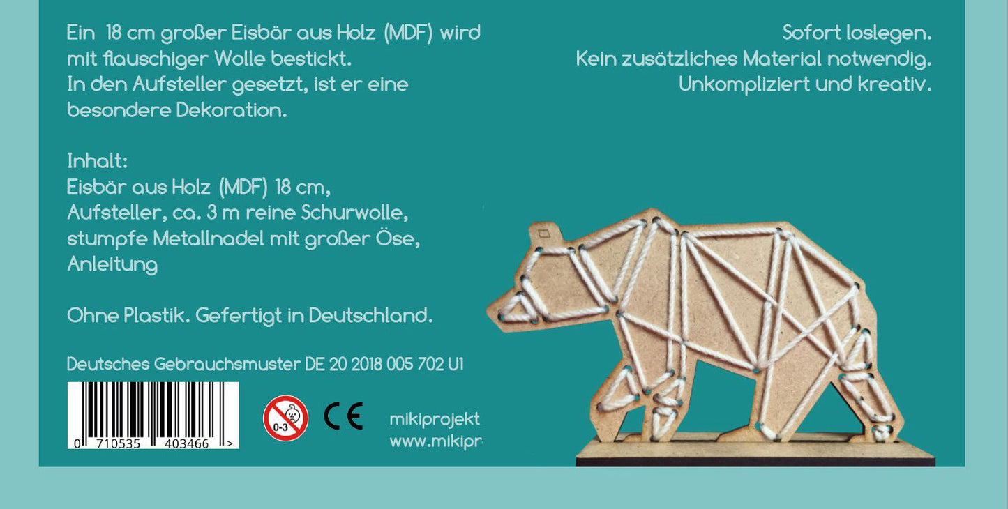 Bastelset Sticken Eisbär