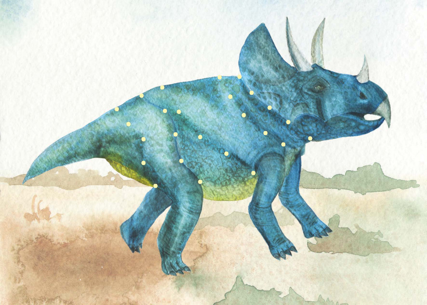 Designkarten-Set 'Dino blau' 5 Stück