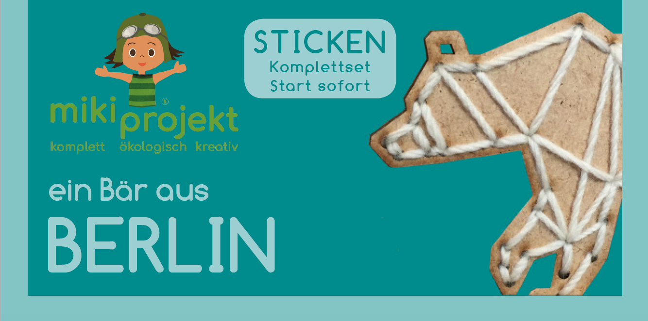 Bastelset Sticken 'ein Bär aus Berlin'