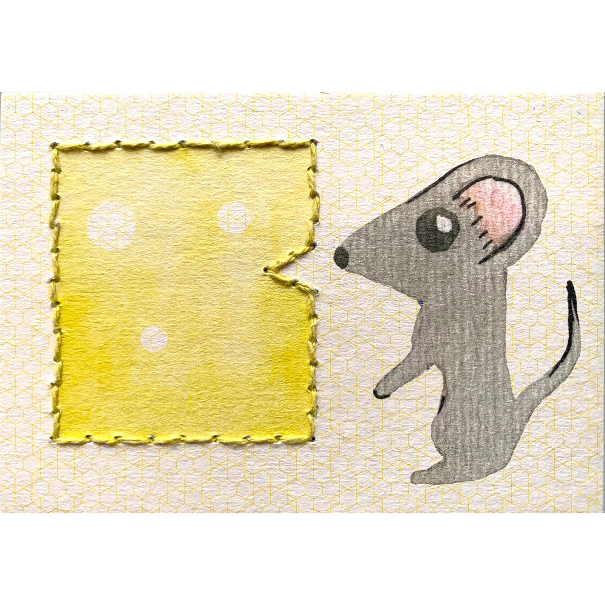 Prick-Stick Set für 5 Personen: Karten gestalten "Maus"