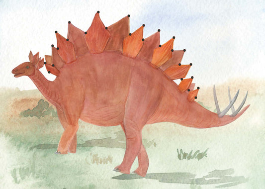 Designkarten-Set 'Dino rot' 5 Stück