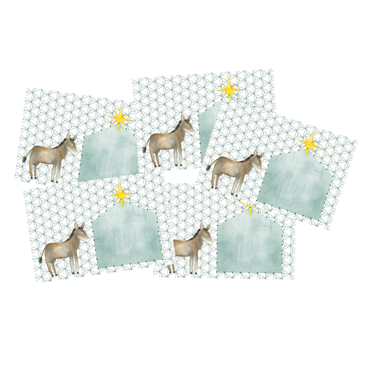 Designkarten-Set 'Esel' 5 Stück