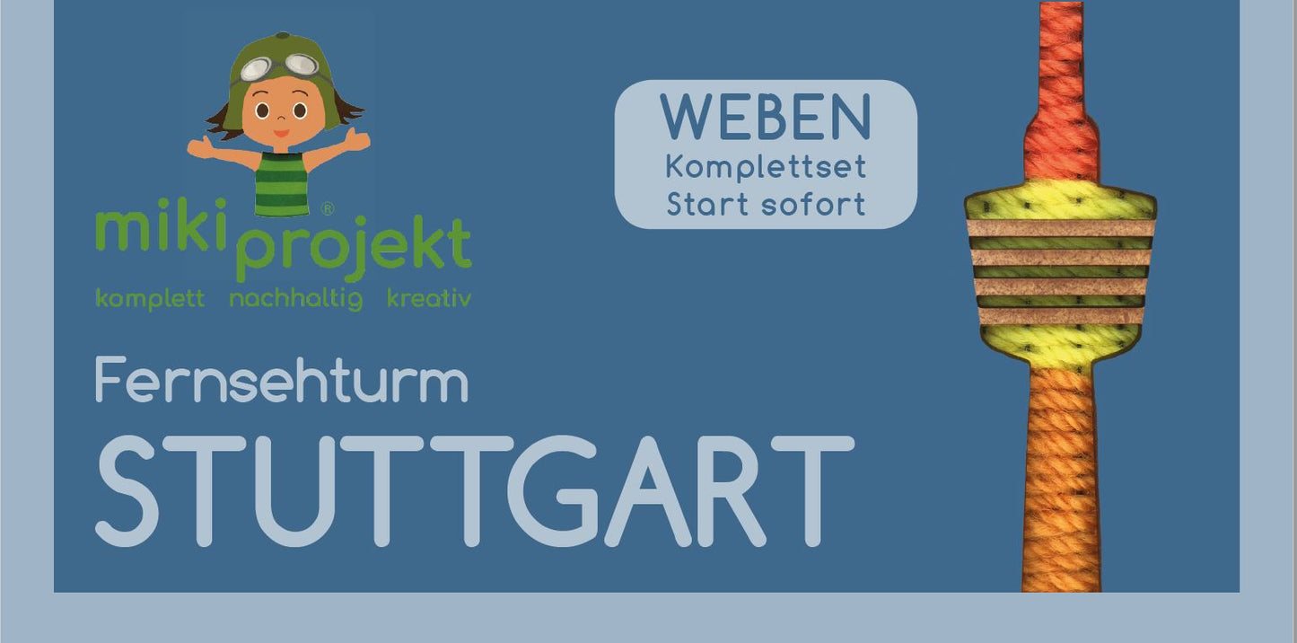 Bastelset Weben Fernsehturm Stuttgart