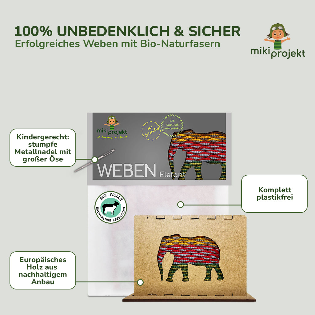 Bastelset Weben 'Elefant'