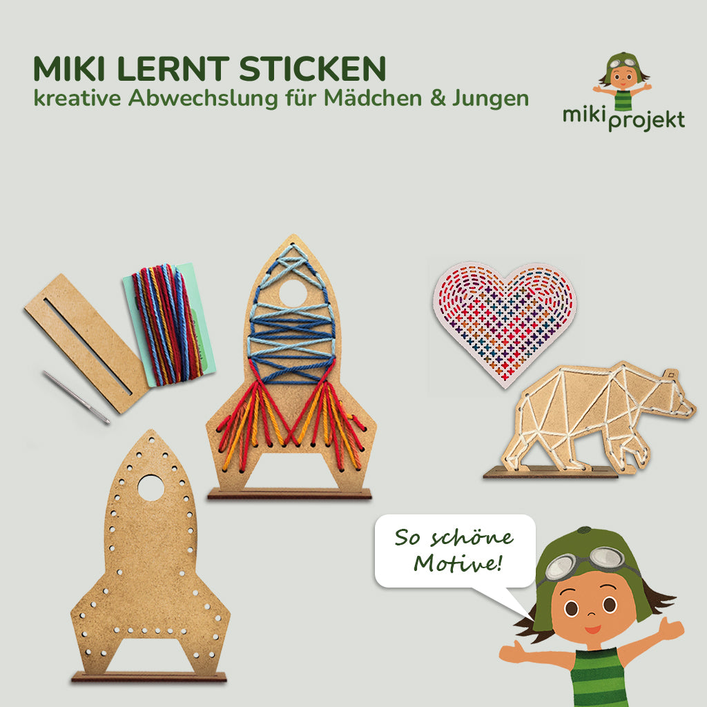 Bastelset Sticken Rakete