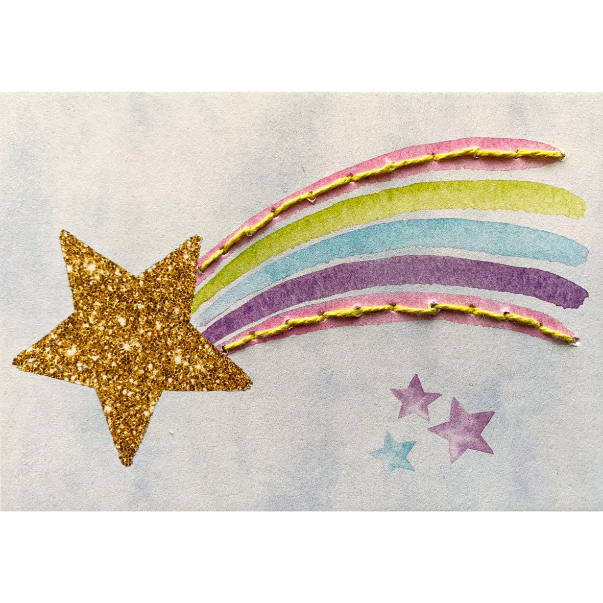 Prick-Stick Set für 5 Personen: Karten gestalten "Sternschnuppe"