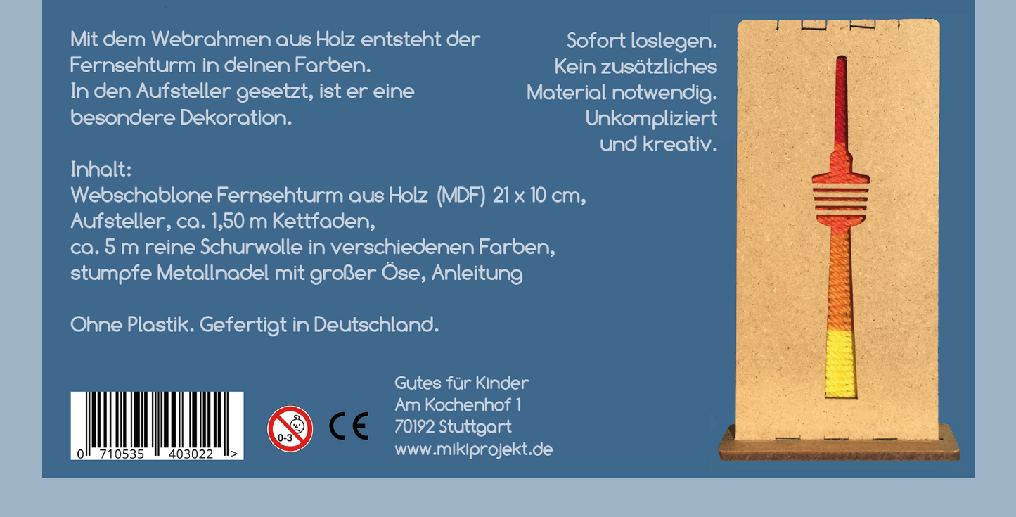Bastelset Weben Fernsehturm Stuttgart