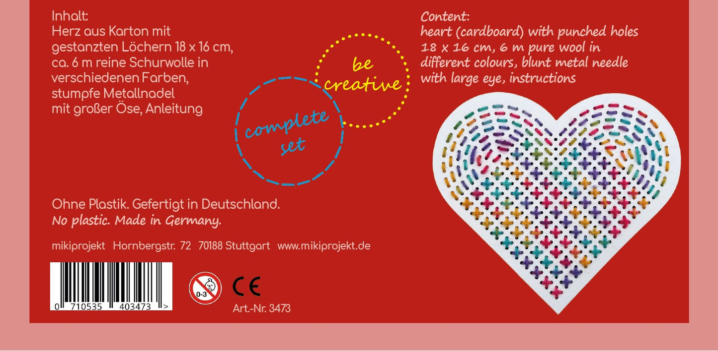 Bastelset Sticken 'herzliche Grüße'