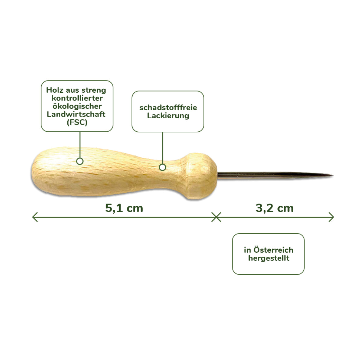 10 Stück plastikfreier Wollfilz und Prickelnadel