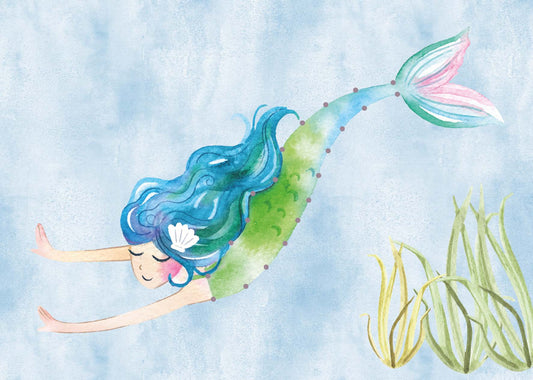 Designkarten-Set 'Meerjungfrau' 5 Stück