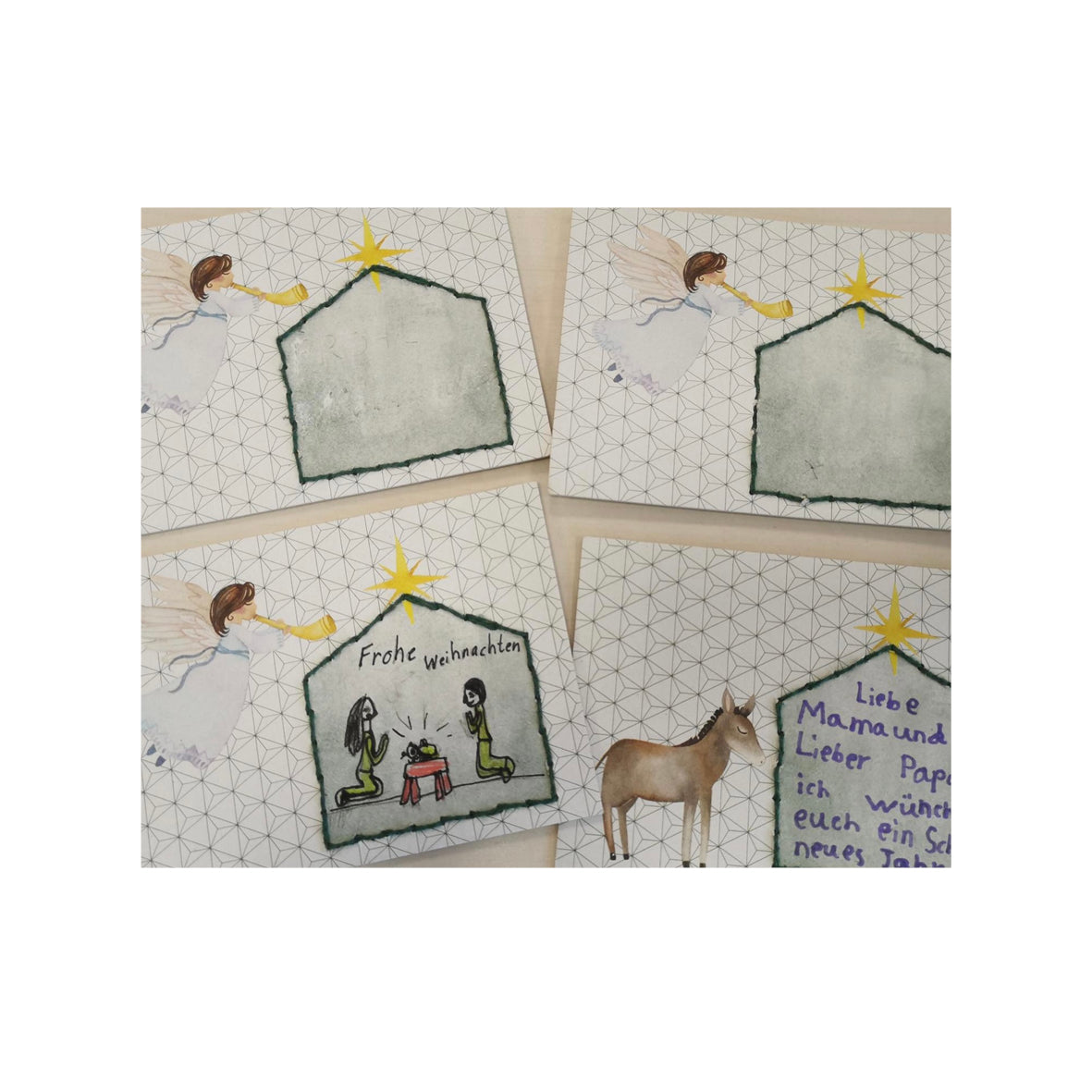 Prickeln und Sticken "Engel" Weihnachtskarten gestalten 3 Ergänzungssets