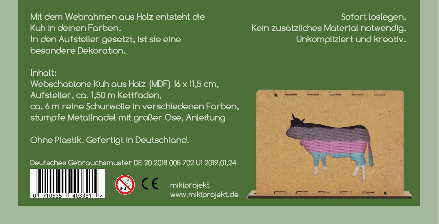 Bastelset Weben 'Kuh'