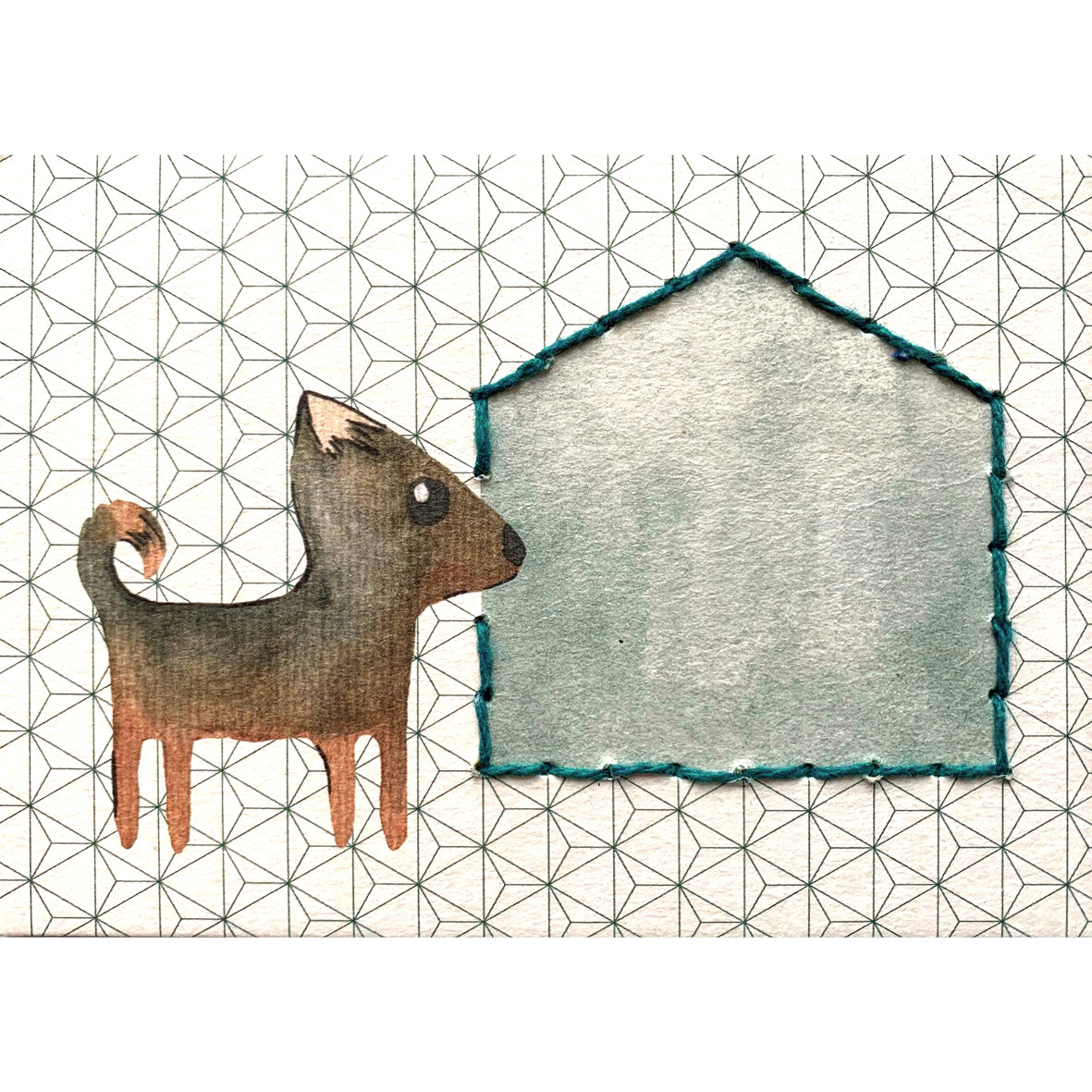 Prick-Stick Set für 5 Personen: Karten gestalten "Hund"