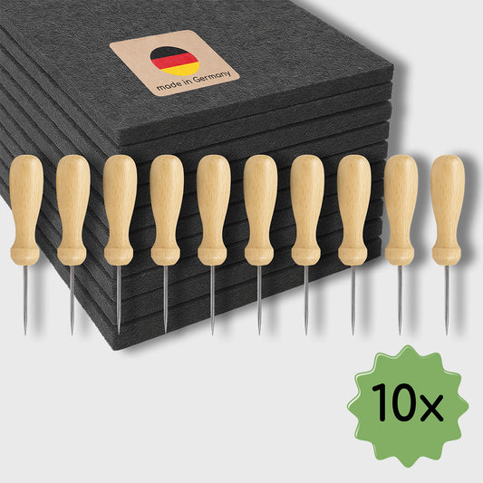10er Set: 10 Prickelfilze und 10 Prickelnadeln