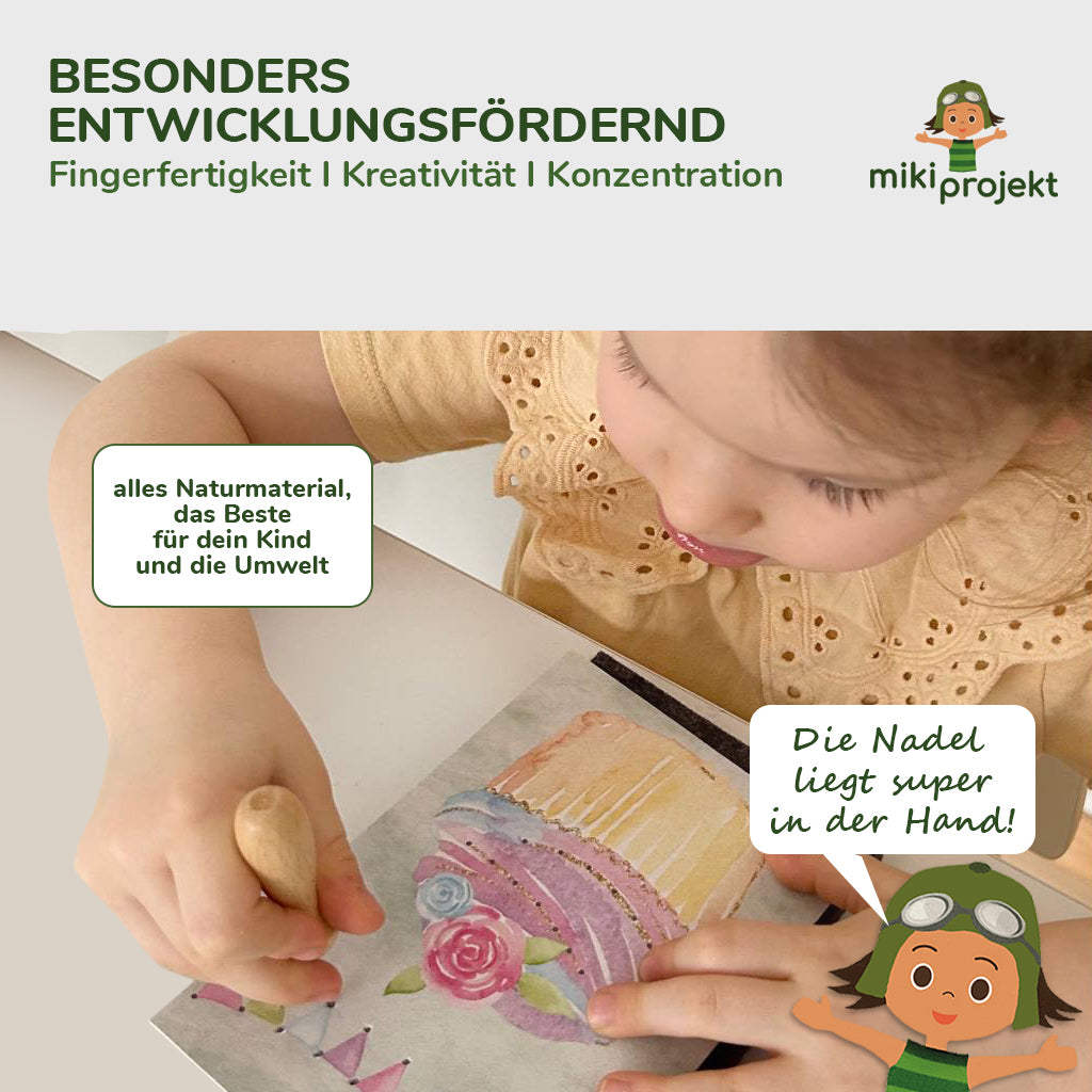 1 plastikfreier Wollfilz und 1 Prickelnadel