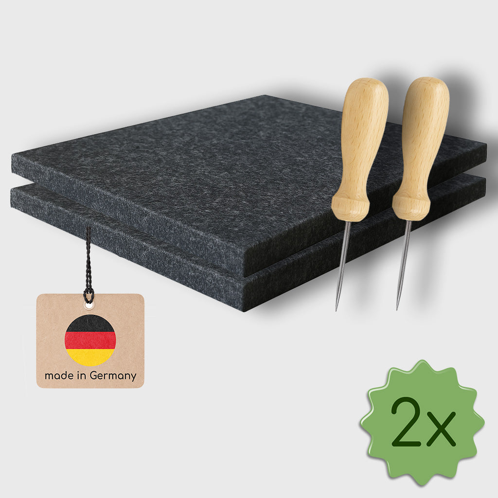 2er Set: 2 Prickelfilze und 2 Prickelnadeln