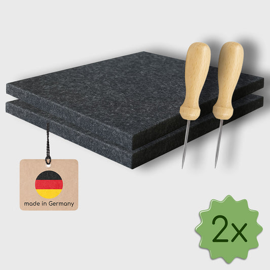 2er Set: 2 Prickelfilze und 2 Prickelnadeln