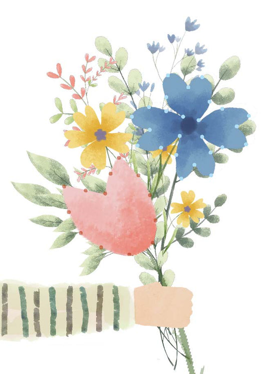 Designkarten-Set 'Blumen' 5 Stück
