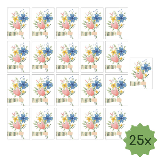 Designkarten 'Blumen' 25 Stück