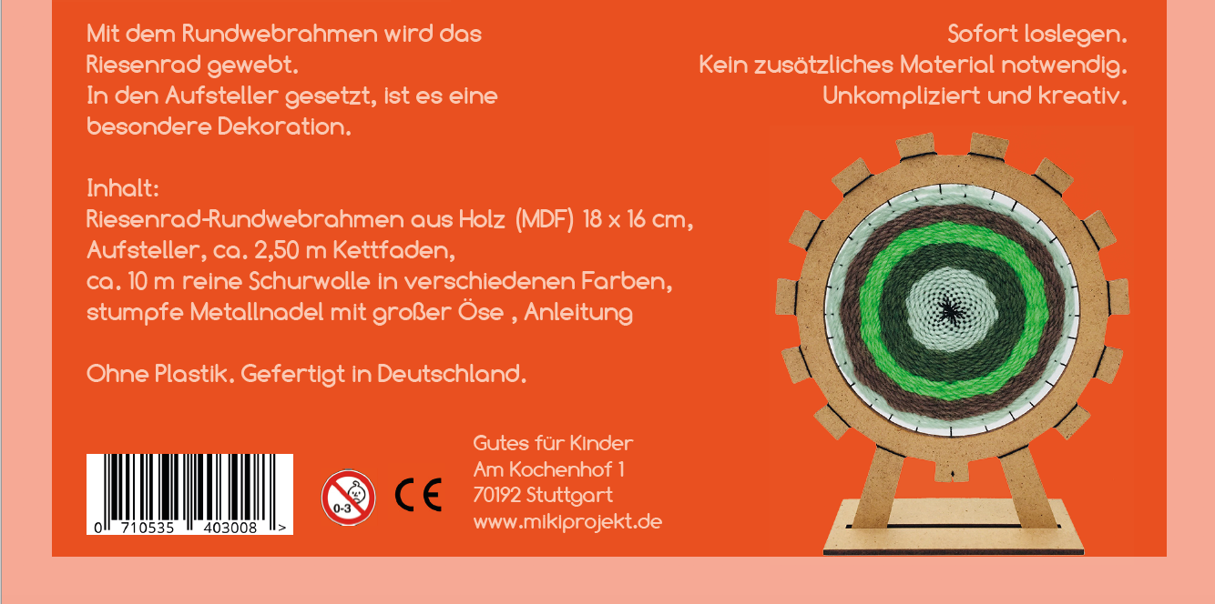 Bastelset Weben Riesenrad Stuttgart