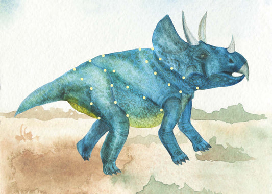 Designkarten-Set 'Dino blau' 5 Stück