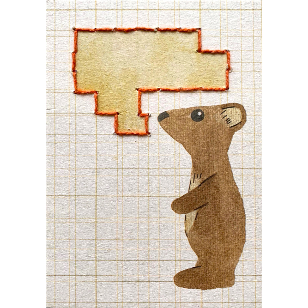 Prick-Stick Set für 5 Personen: Karten gestalten "Bär"