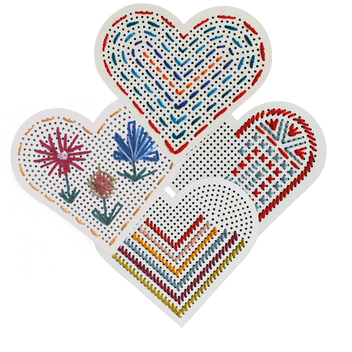 25er Stick Set: Herzen gestalten - plastikfrei mit Bio-Wolle