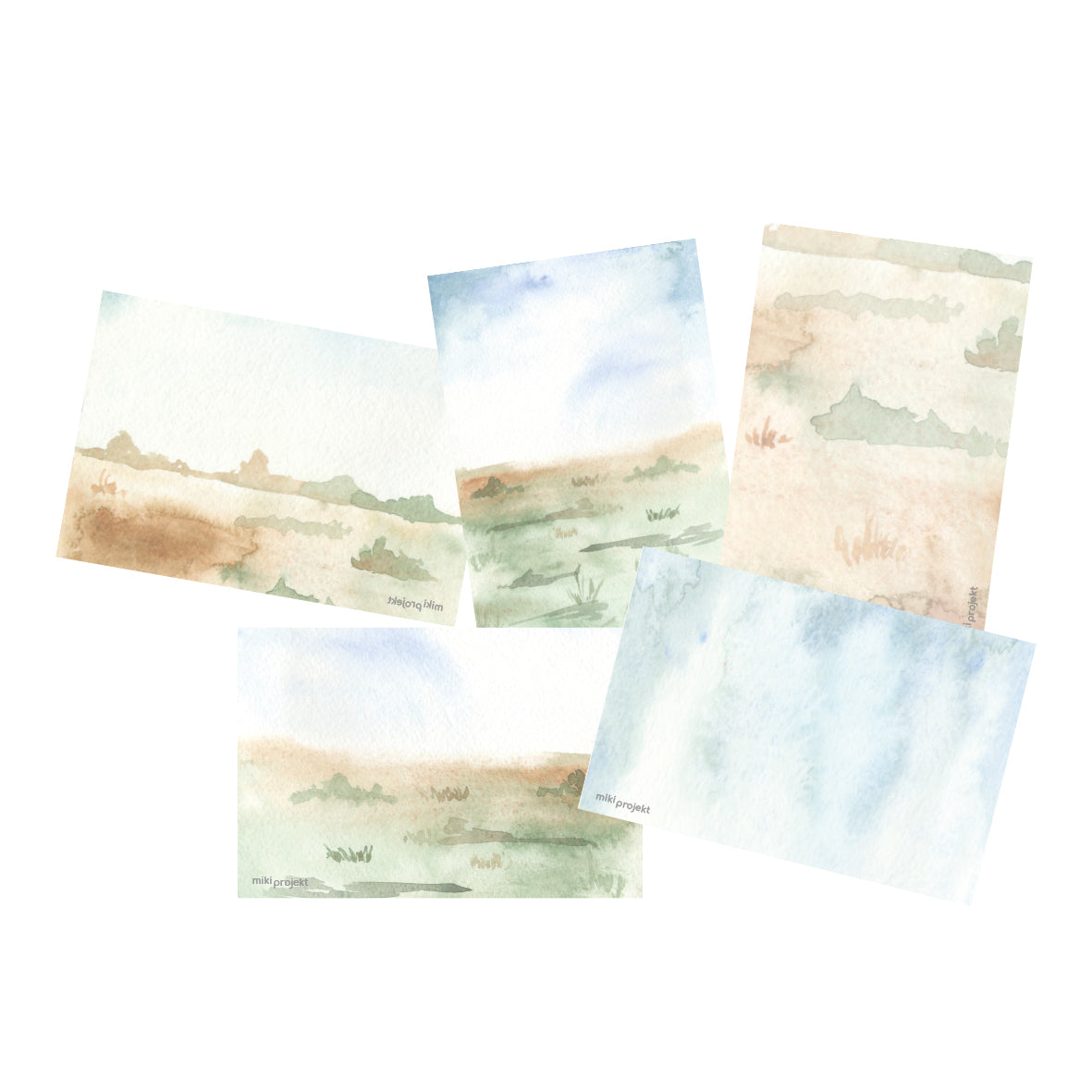 Designkarten-Set 'Dinos Mix' 5 Stück