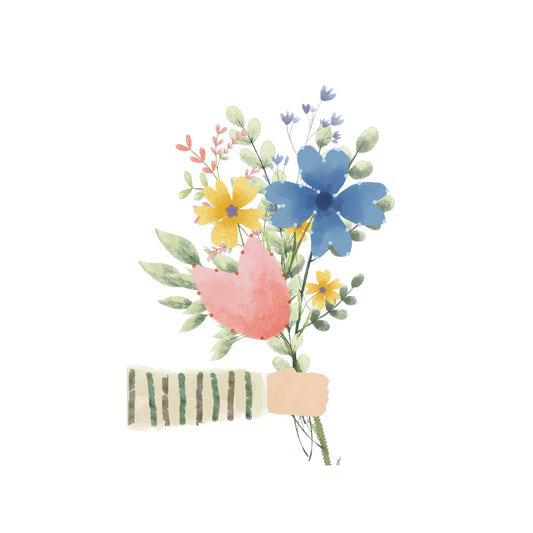 Prick-Stick Set für 25 Personen: Karten gestalten "Blumen"