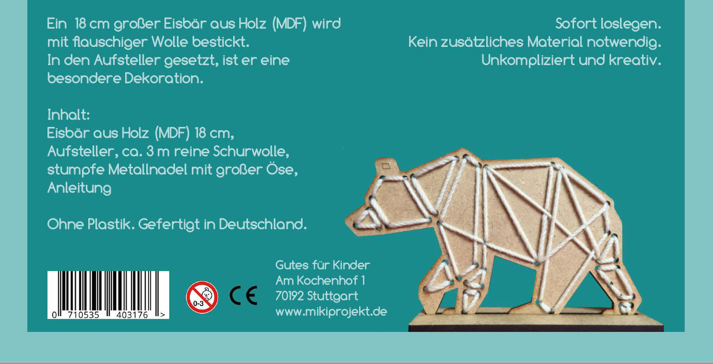 Bastelset Sticken Eisbär Hamburg