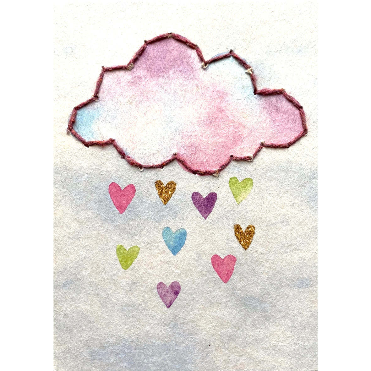 Prick-Stick Set für 5 Personen: Karten gestalten "Wolke"