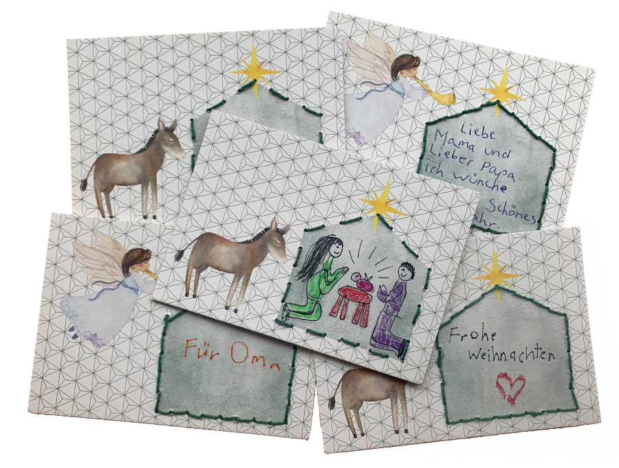 Prickeln und Sticken - Weihnachtskarten gestalten für 25 Personen