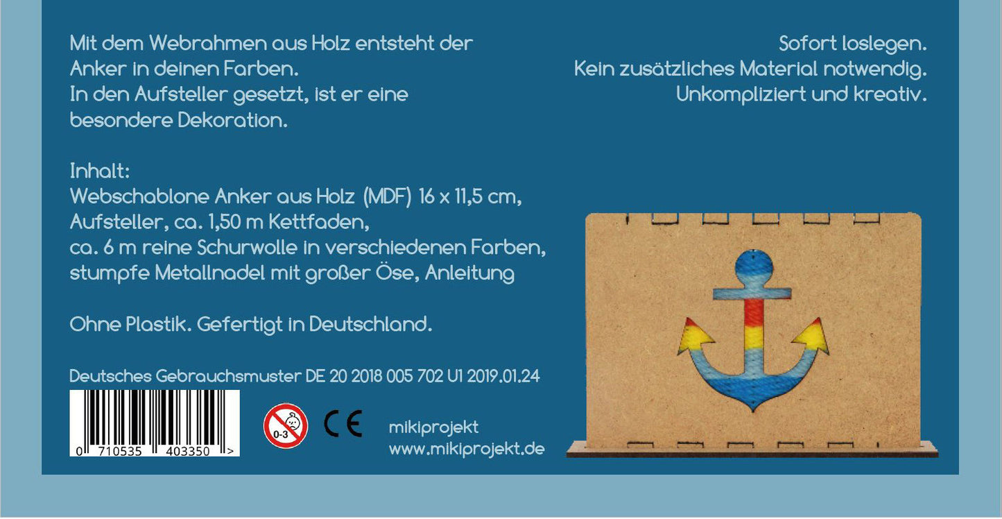 Bastelset Weben 'Anker'