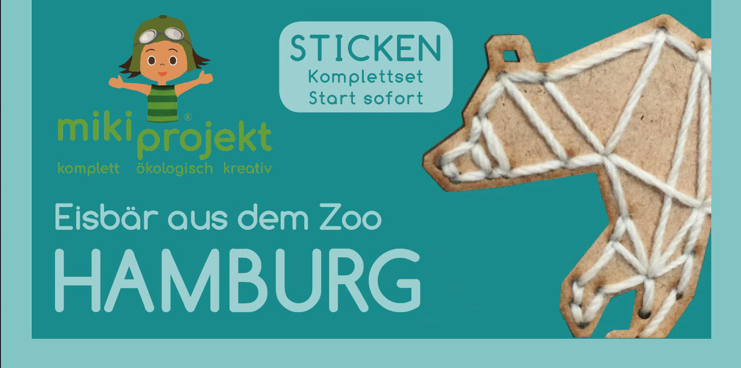 Bastelset Sticken Eisbär Hamburg