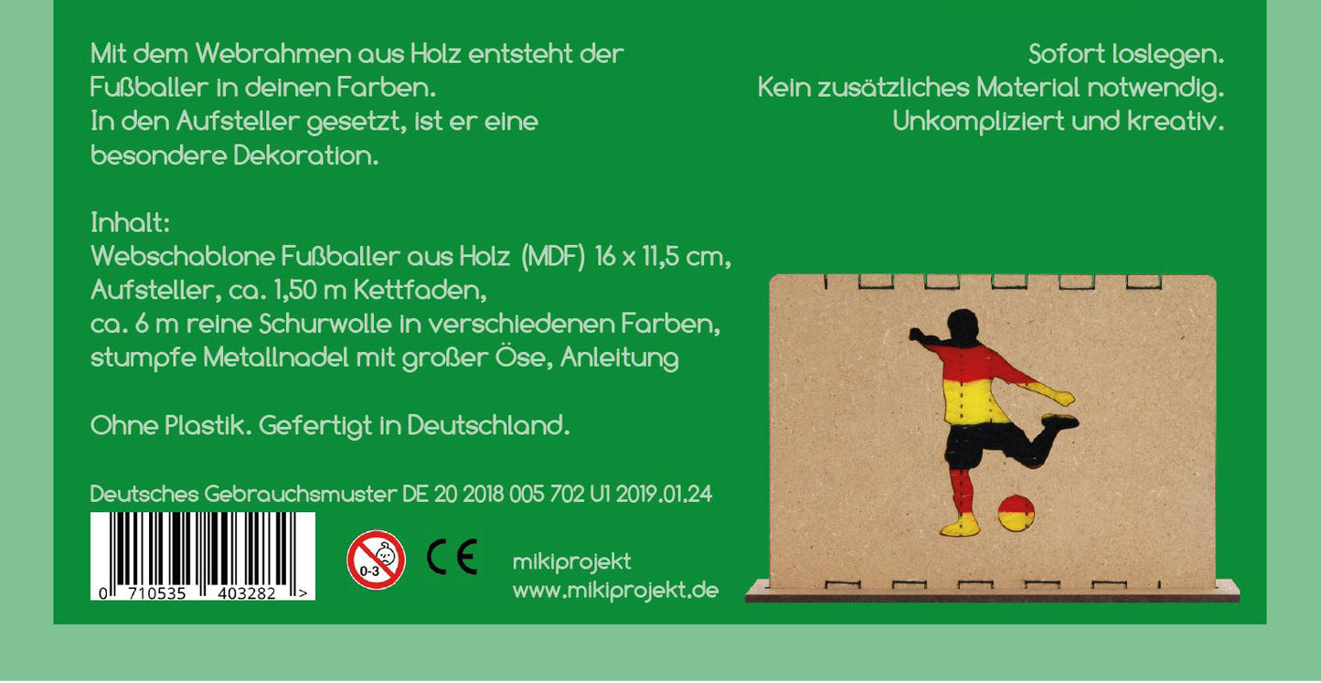 Bastelset Weben 'Fußballspieler'
