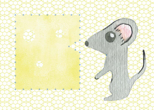 Designkarten-Set 'Maus' 5 Stück