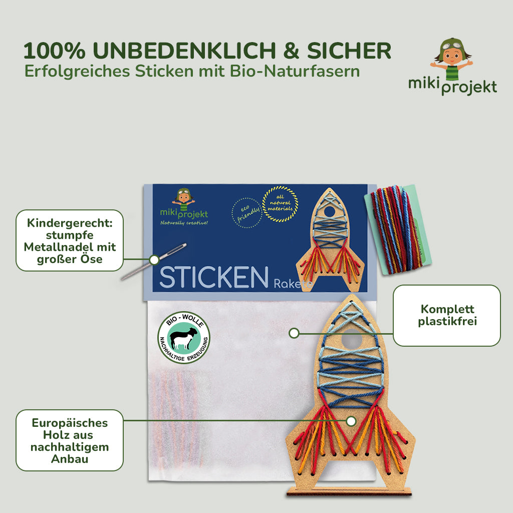 Bastelset Sticken Rakete